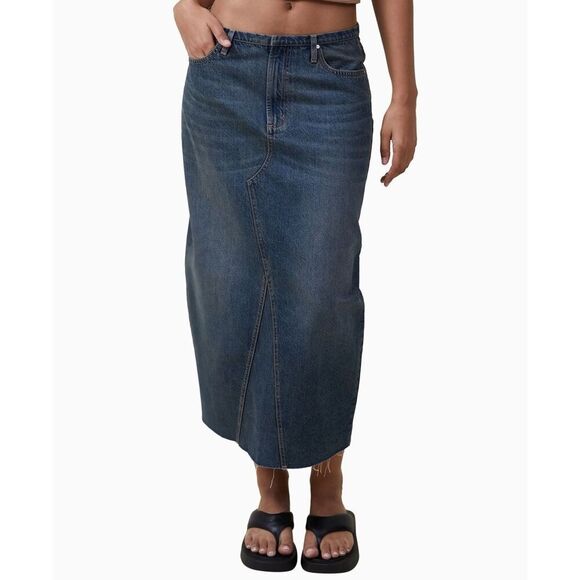 Cotton on Women's Maxi‎ Denim Skirt Size 10 - Picture 1 of 3